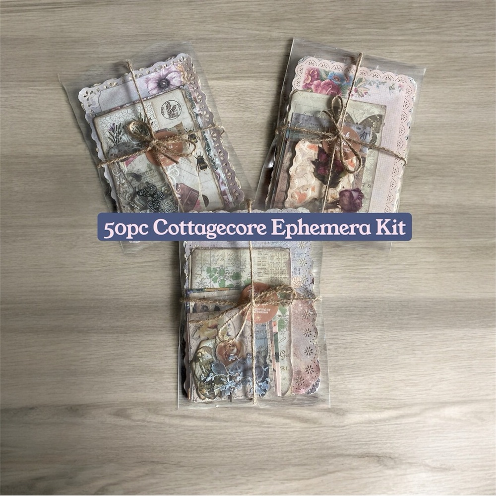Cottagecore ✿ 50pc Scrapbook & Journaling Ephemera Kit